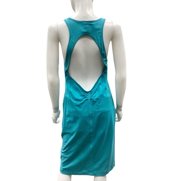 NWT Lululemon Women’s Dress Size 10 Soft Cotton Blend Sleeveless Turquoise - Picture 3 of 4